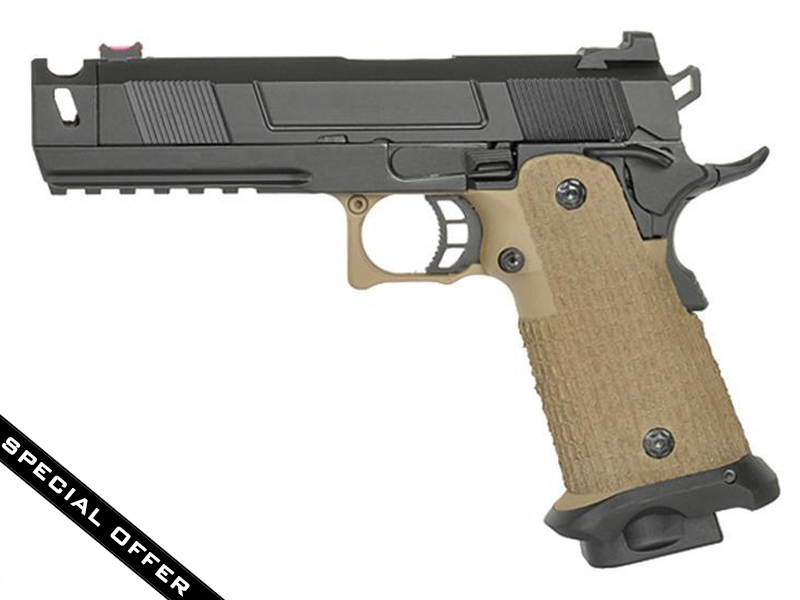 Army Custom 5.1 Hi-Capa with Costa Compensator (Full Metal - Tan