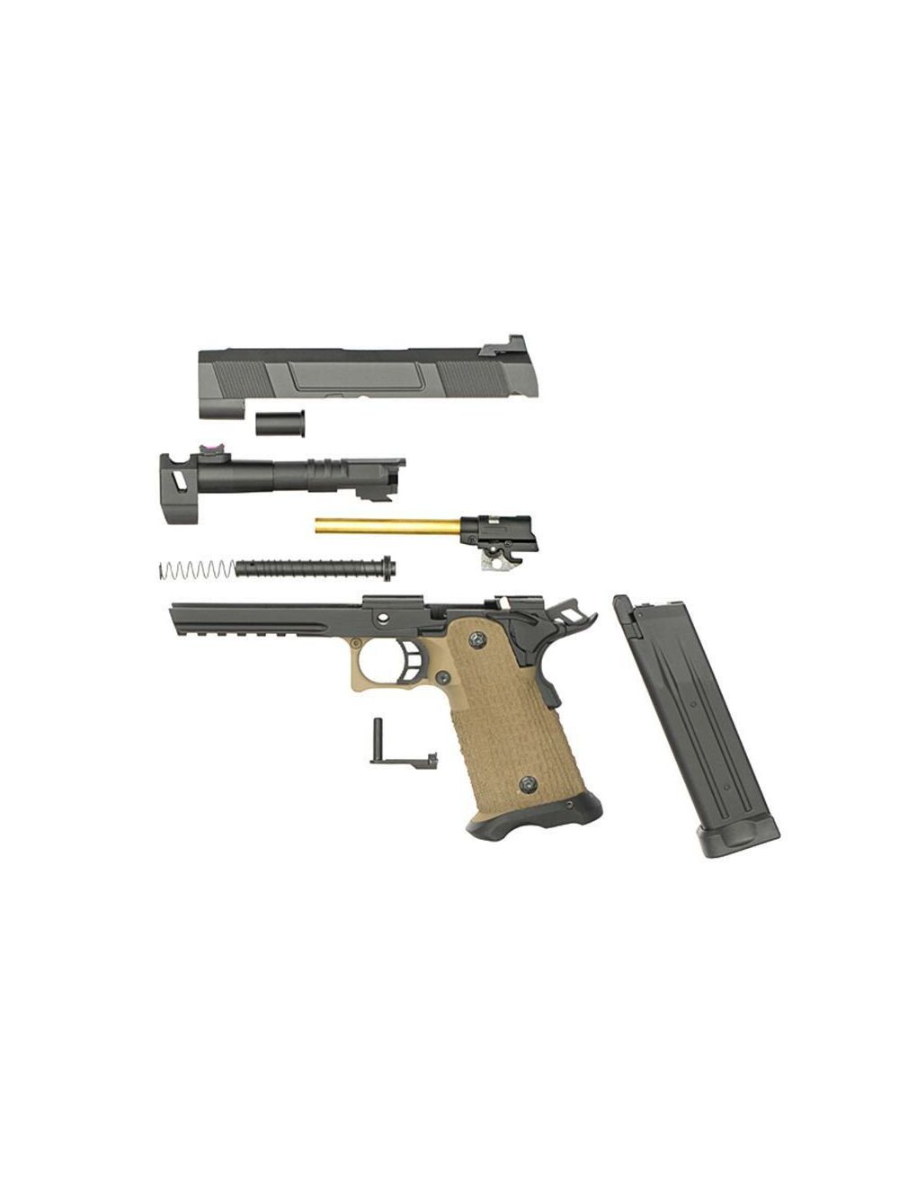 Army Custom 5.1 Hi-Capa with Costa Compensator (Full Metal - Tan