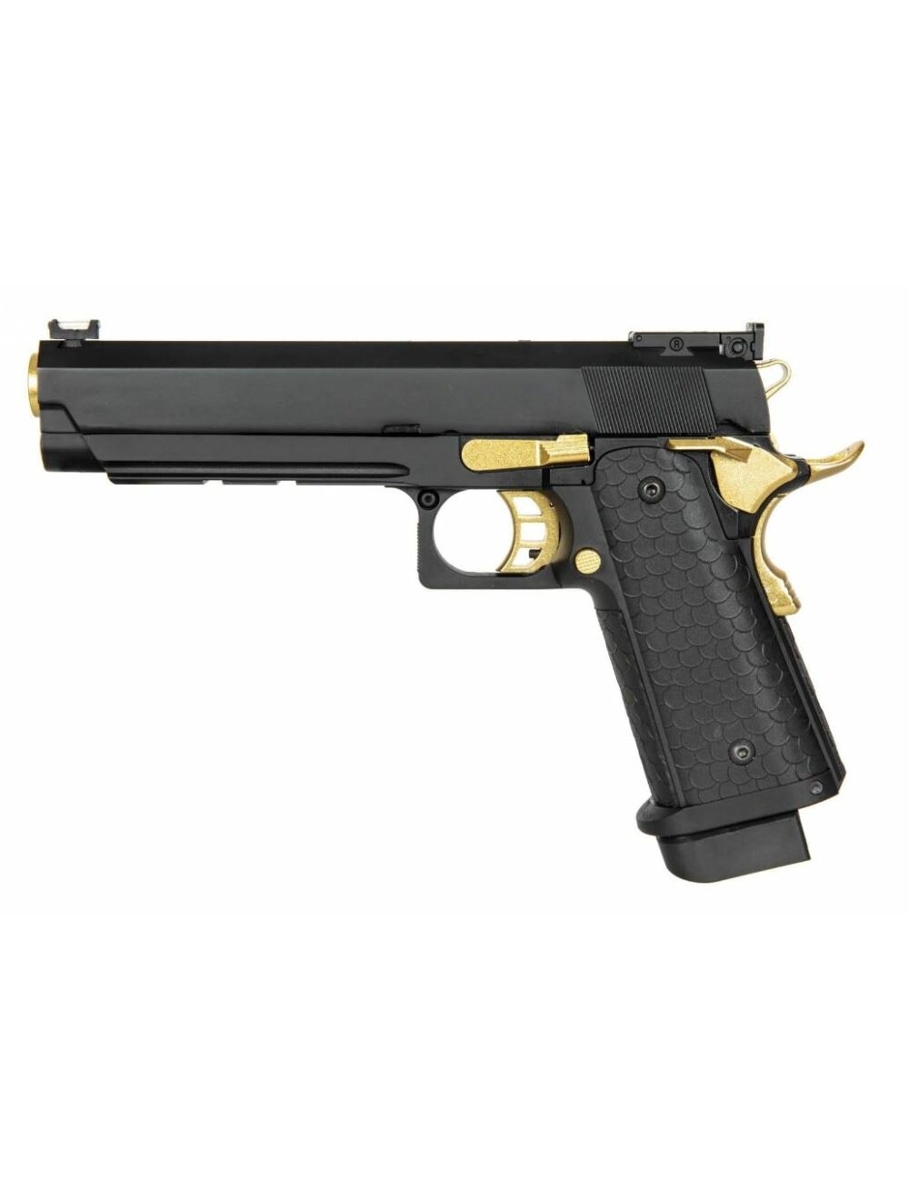 HI-CAPA 5.1 ガスガン ブラック ゴールド Tokyo Marui Hi-Capa 5.1 Gold Match 6mm Gas Blow Back Pistol RIF GBB