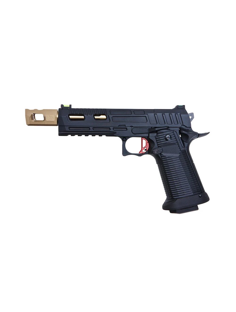 KJW KP-19 Hi-CAPA GBB Pistol — Optic-Ready, CNC Compensator (Black)