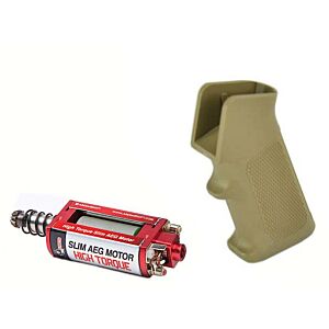 Ares Slim Pistol Grip for M4 with High Torque Slim AEG Motor (Tan - PG-M-001-DE)