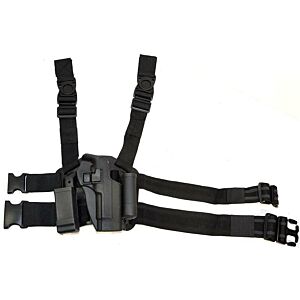Big Leg Holster M92/M9 with Two Pouches (Hard - Black)